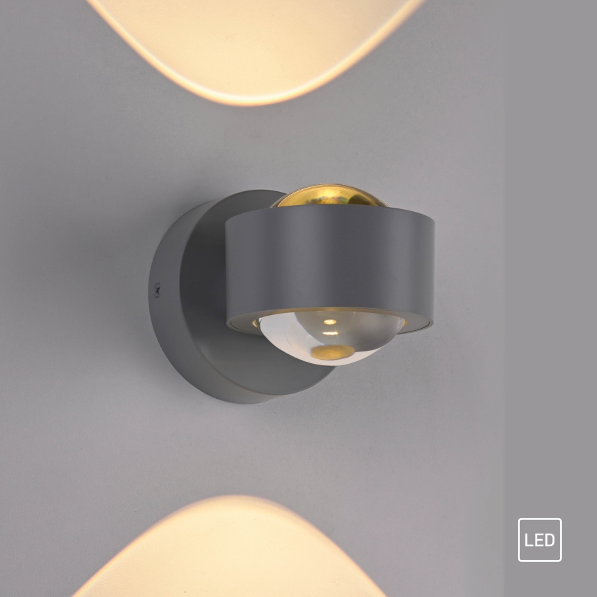 Schöner Wohnen 19331-21 - LED wandlamp CHIA 2xLED/2W/230V antraciet