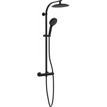 Schütte 60076 - Doucheset met thermostatische kraan MADURA FRESH zwart