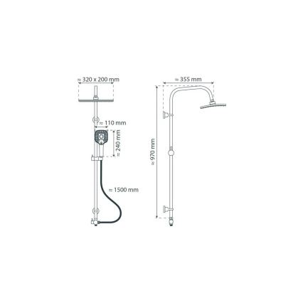 Schütte 60660 - Doucheset MALLORCA glanzend chroom