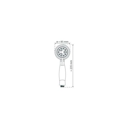 Schütte 60971 - Handdouche VITAL glanzend chroom/grijs