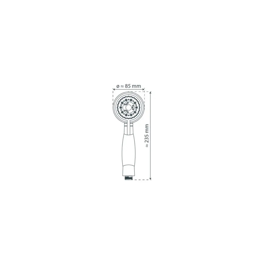 Schütte 60971 - Handdouche VITAL glanzend chroom/grijs