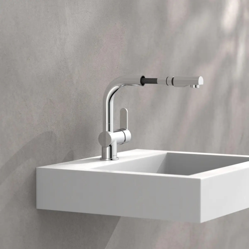 Schütte 79710 - Keukenkraan met uittrekbare sproeikop LONDON glanzend chroom