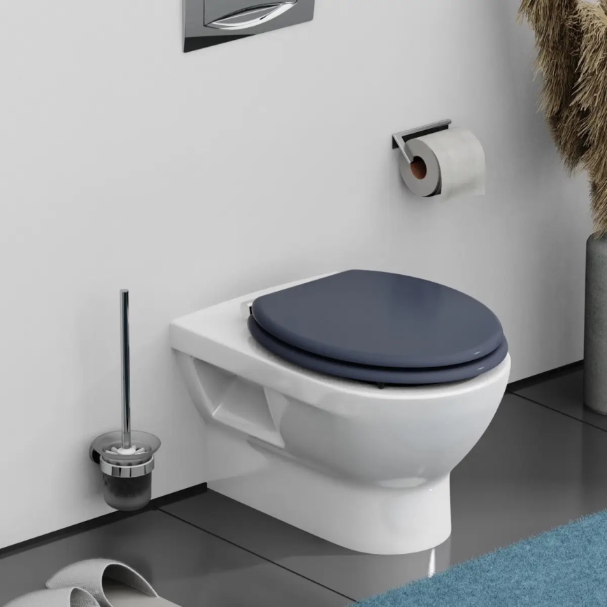 Schütte 80104 - WC-bril SPIRIT, antraciet, met SoftClose, MDF-hout