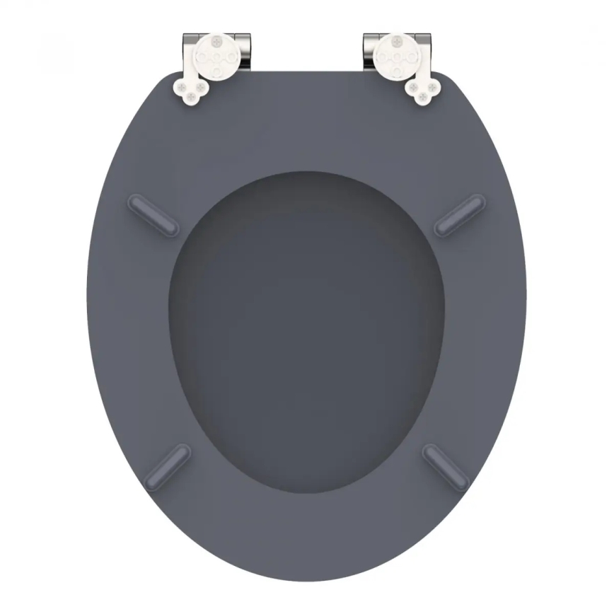 Schütte 80104 - WC-bril SPIRIT, antraciet, met SoftClose, MDF-hout