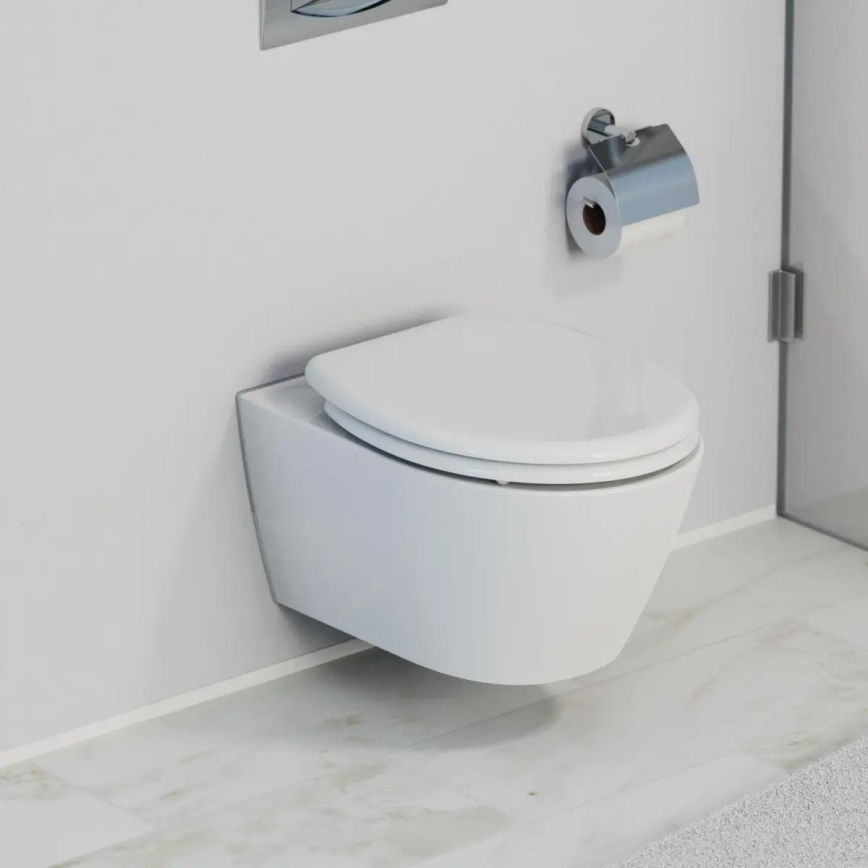 Schütte 82300-A - Abattant WC BLANC SoftClose en duroplast