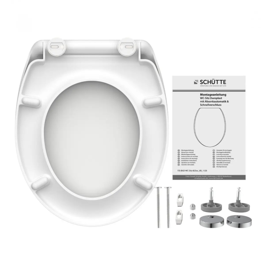 Schütte 82300-A - Abattant WC BLANC SoftClose en duroplast
