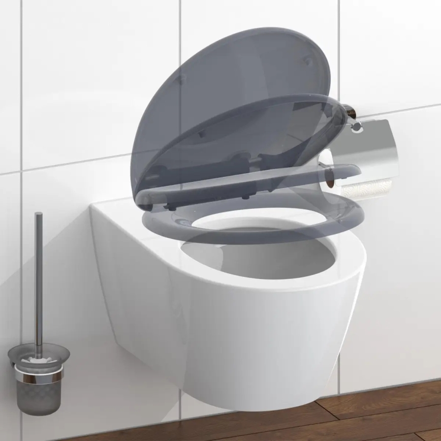 Schütte 82304-A - Abattant WC ANTHRACITE SoftClose en duroplast