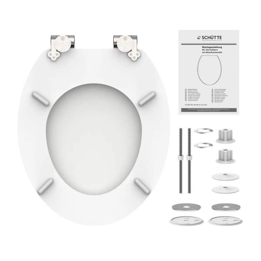 Schütte 84100-A - Witte WC-bril van MDF met SoftClose