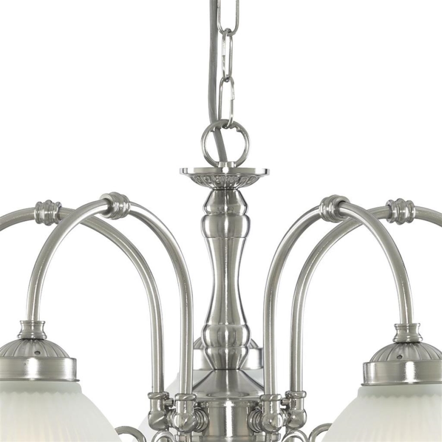 Searchlight - Hanglamp aan een ketting AMERICAN DINER 5xE14/60W/230V glanzend chroom