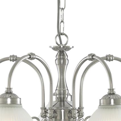 Searchlight - Suspension chaîne AMERICAN DINER 5xE14/60W/230V chrome brillant
