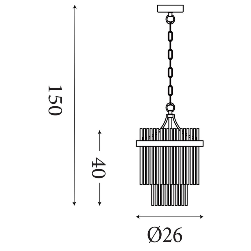 Searchlight - Lustre sur chaîne LARA 1xE27/60W/230V