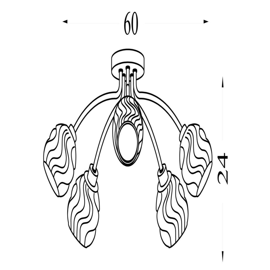 Searchlight - Plafonnier ASTRAL 5xG9/33W/230V, chrome mat