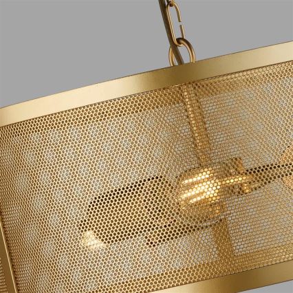 Searchlight - Hanglamp aan ketting FISHNET 3xE27/60W/230V gouden