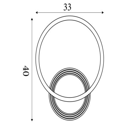 Searchlight - LED-dimbare plafondlamp CONTOUR LED/24W/230V 3000K