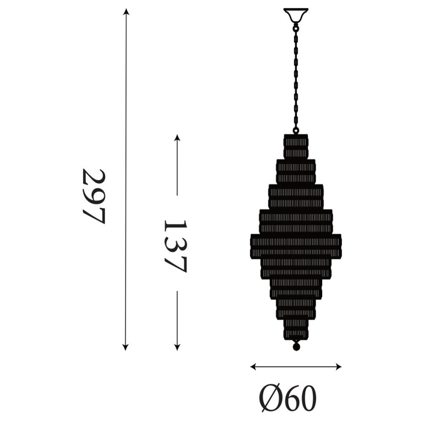 Searchlight - Kroonluchter aan ketting EMPIRE 13xE14/60W/230V