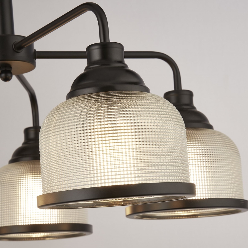 Searchlight - Hanglamp aan een ketting BISTRO 5xE27/60W/230V zwart