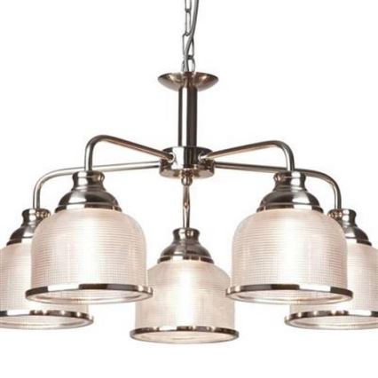 Searchlight - Hanglamp aan een ketting BISTRO 5xE27/60W/230V glanzend chroom