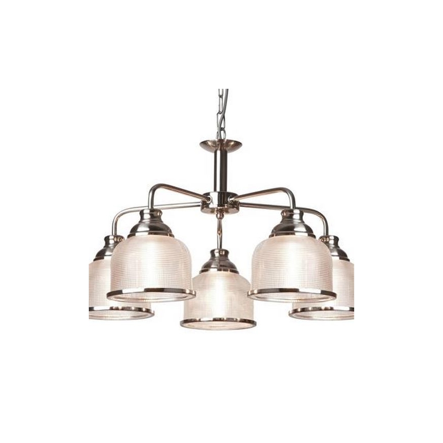 Searchlight - Hanglamp aan een ketting BISTRO 5xE27/60W/230V glanzend chroom