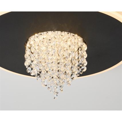 Searchlight - Dimbare LED-plafondlamp DELUGE LED/20W/230V Ø 31,5 cm zwart