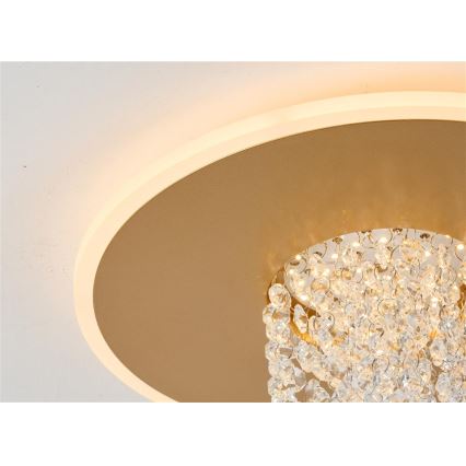 Searchlight - LED-dimbare plafondlamp DELUGE LED/20W/230V Ø 31,5 cm goudkleurig