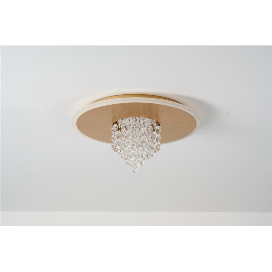 Searchlight - LED-dimbare plafondlamp DELUGE LED/20W/230V Ø 31,5 cm goudkleurig