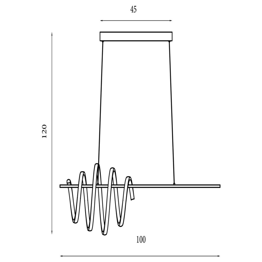 Searchlight - Dimbare LED-hanglamp aan kabel SWORD LED/40W/230V 3000K