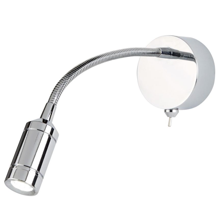 Searchlight - LED Flexibel klein lampje ADJU LED/1W/230V glanzend chroom