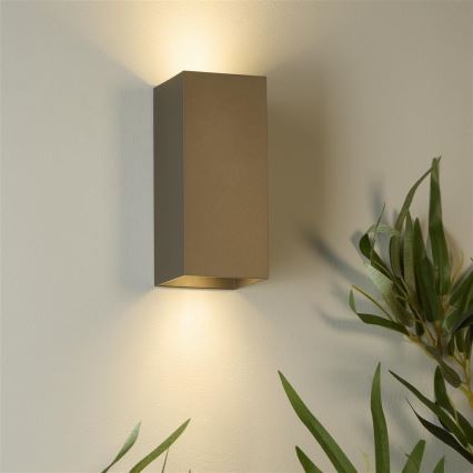 Searchlight - Wandlamp DON 2xGU10/10W/230V bruin