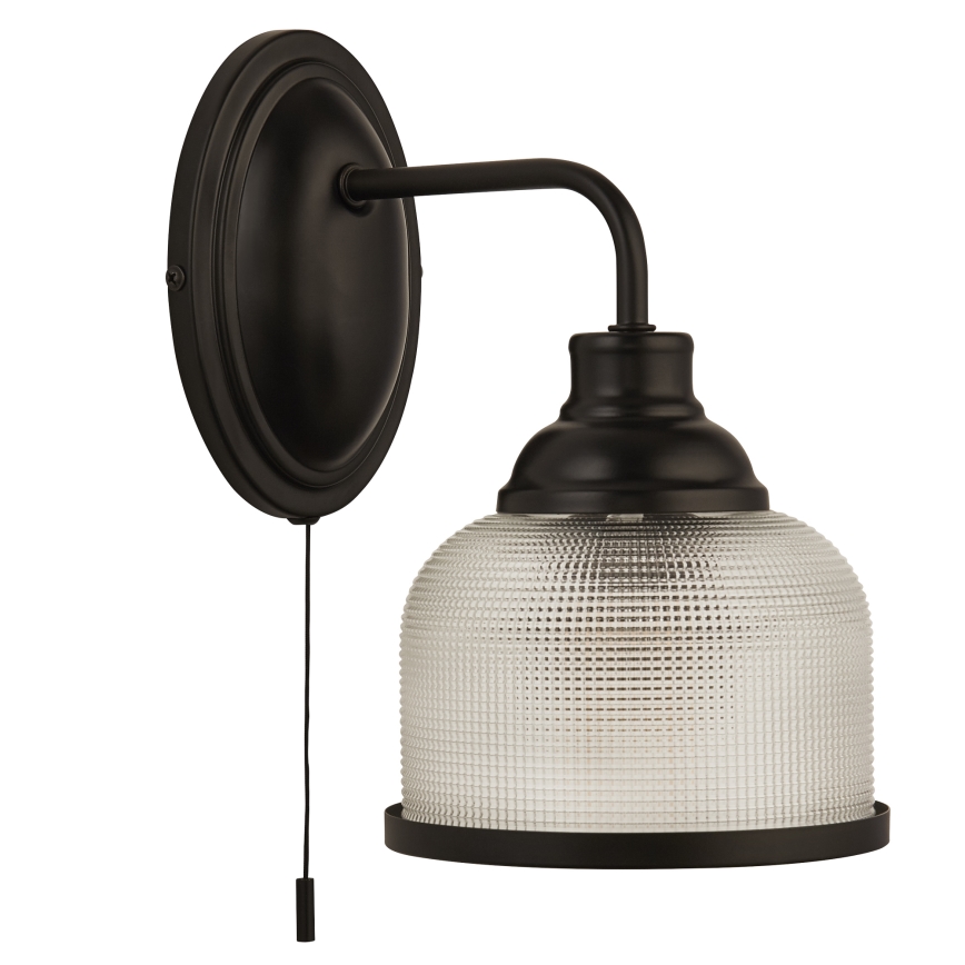 Searchlight - Applique murale BISTRO 1xE27/60W/230V noir