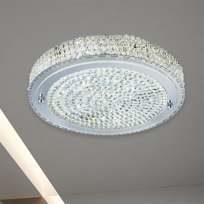 Searchlight - Plafonnier FLUSH LED/24W/230V d. 40 cm chrome