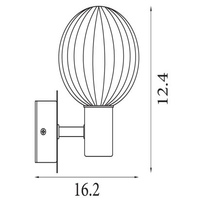Searchlight - Applique murale LUMINSPHERE 1xG9/7W/230V noire