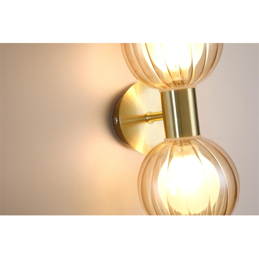 Searchlight - Wandlamp LUMINSPHERE 2xG9/7W/230V messing