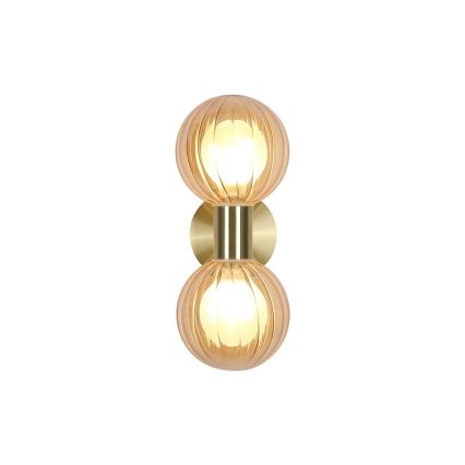 Searchlight - Wandlamp LUMINSPHERE 2xG9/7W/230V messing