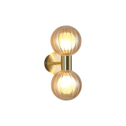 Searchlight - Wandlamp LUMINSPHERE 2xG9/7W/230V messing