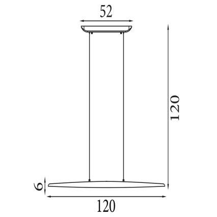 Searchlight - Suspension DEL dimmable sur câble KENZIE DEL/29W/230V 2700/3000/4000K