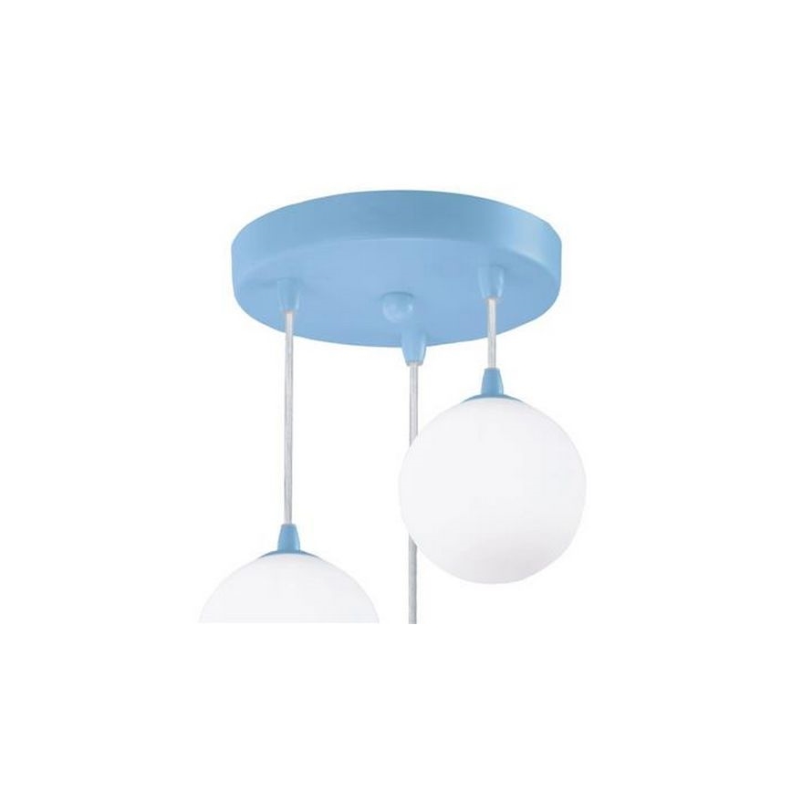 Searchlight - Hanglamp aan een koord NOVELTY 3xG9/33W/230V blauw