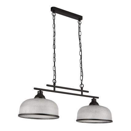 Searchlight - Hanglamp aan een ketting BISTRO 2xE27/60W/230V zwart