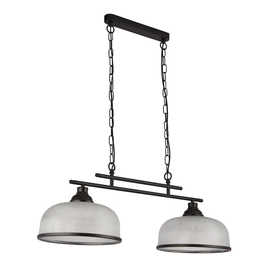Searchlight - Hanglamp aan een ketting BISTRO 2xE27/60W/230V zwart
