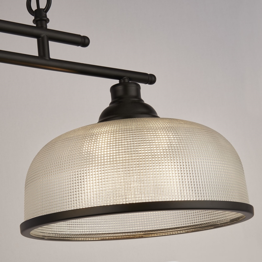 Searchlight - Hanglamp aan een ketting BISTRO 3xE27/60W/230V zwart