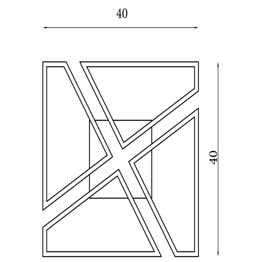 Searchlight - LED dimbare plafondlamp QUATRO LED/29W/230V 40x40 cm