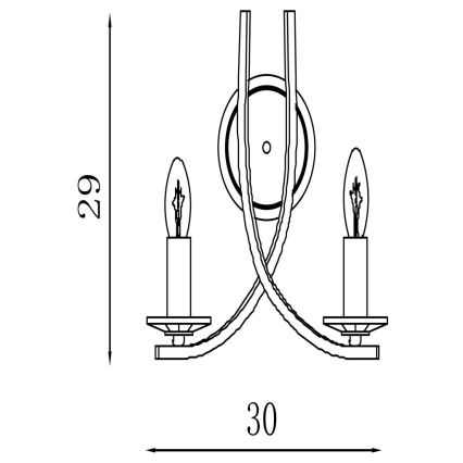 Searchlight - Wandlamp ASCONA 2xE14/60W/230V