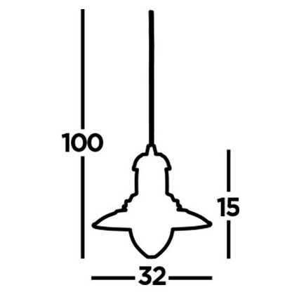 Searchlight - Hanglamp aan snoer FISHERMAN 1xE27/60W/230V messing