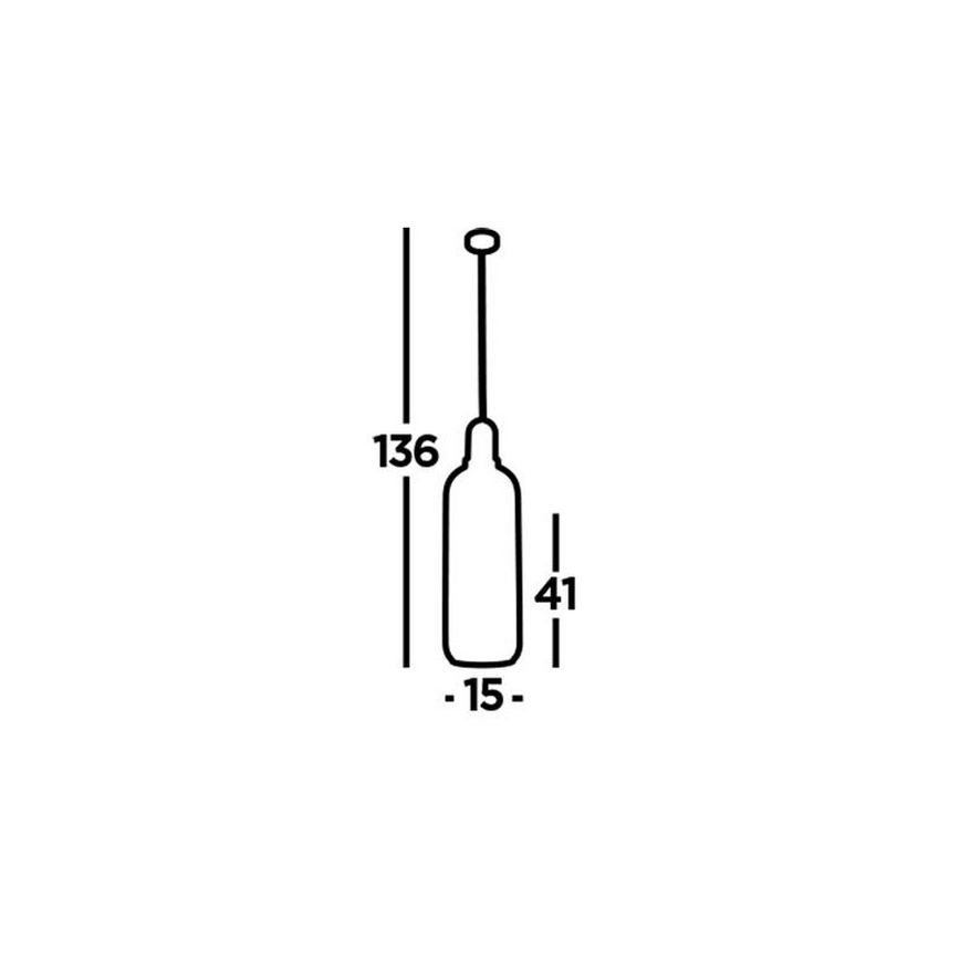 Searchlight - Hanglamp aan een koord PIPETTE 1xE27/60W/230V mat