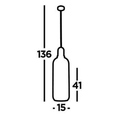 Searchlight - Suspension filaire PIPETTE 1xE27/60W/230V mat