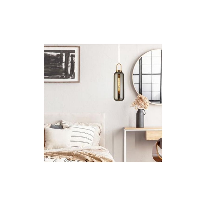 Searchlight - Hanglamp aan een koord PIPETTE 1xE27/60W/230V shiny