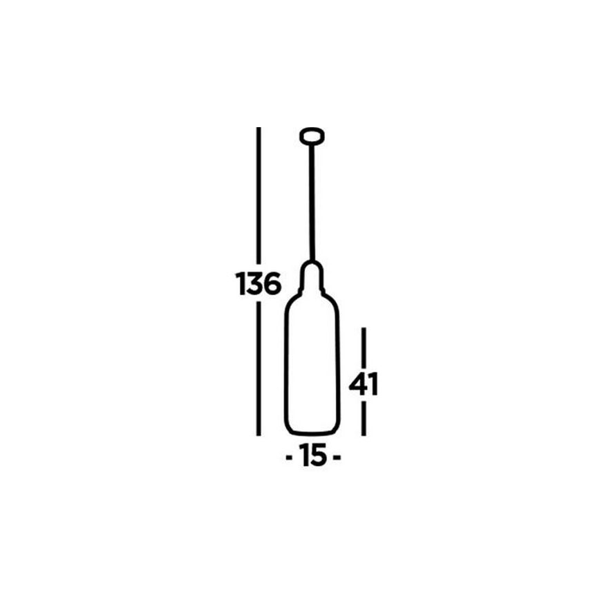 Searchlight - Suspension filaire PIPETTE 1xE27/60W/230V shiny