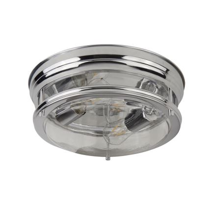 Searchlight - Plafondlamp EDINBURGH I 2xE27/40W/230V glanzend chroom
