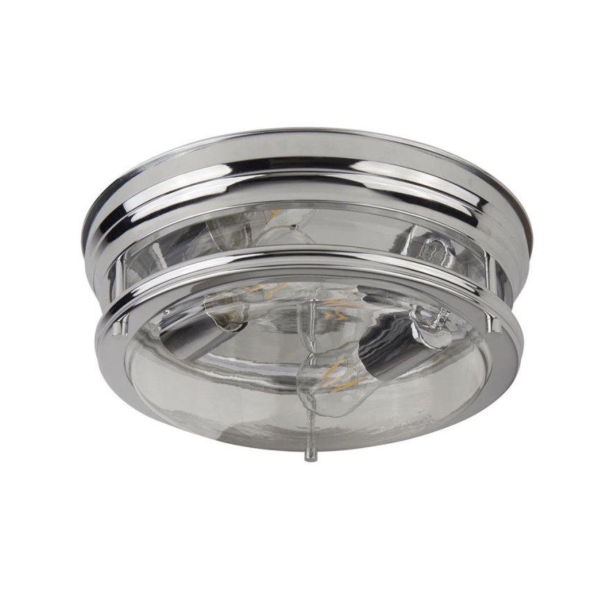 Searchlight - Plafondlamp EDINBURGH I 2xE27/40W/230V glanzend chroom