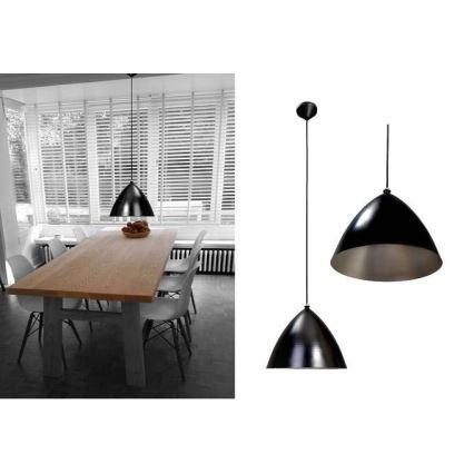 Searchlight  - Hanglamp aan een koord 1xE27/60W/230V zwart