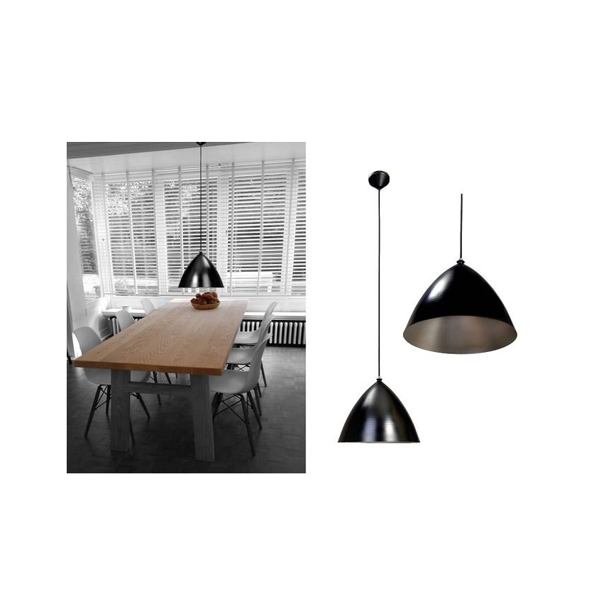 Searchlight  - Hanglamp aan een koord 1xE27/60W/230V zwart